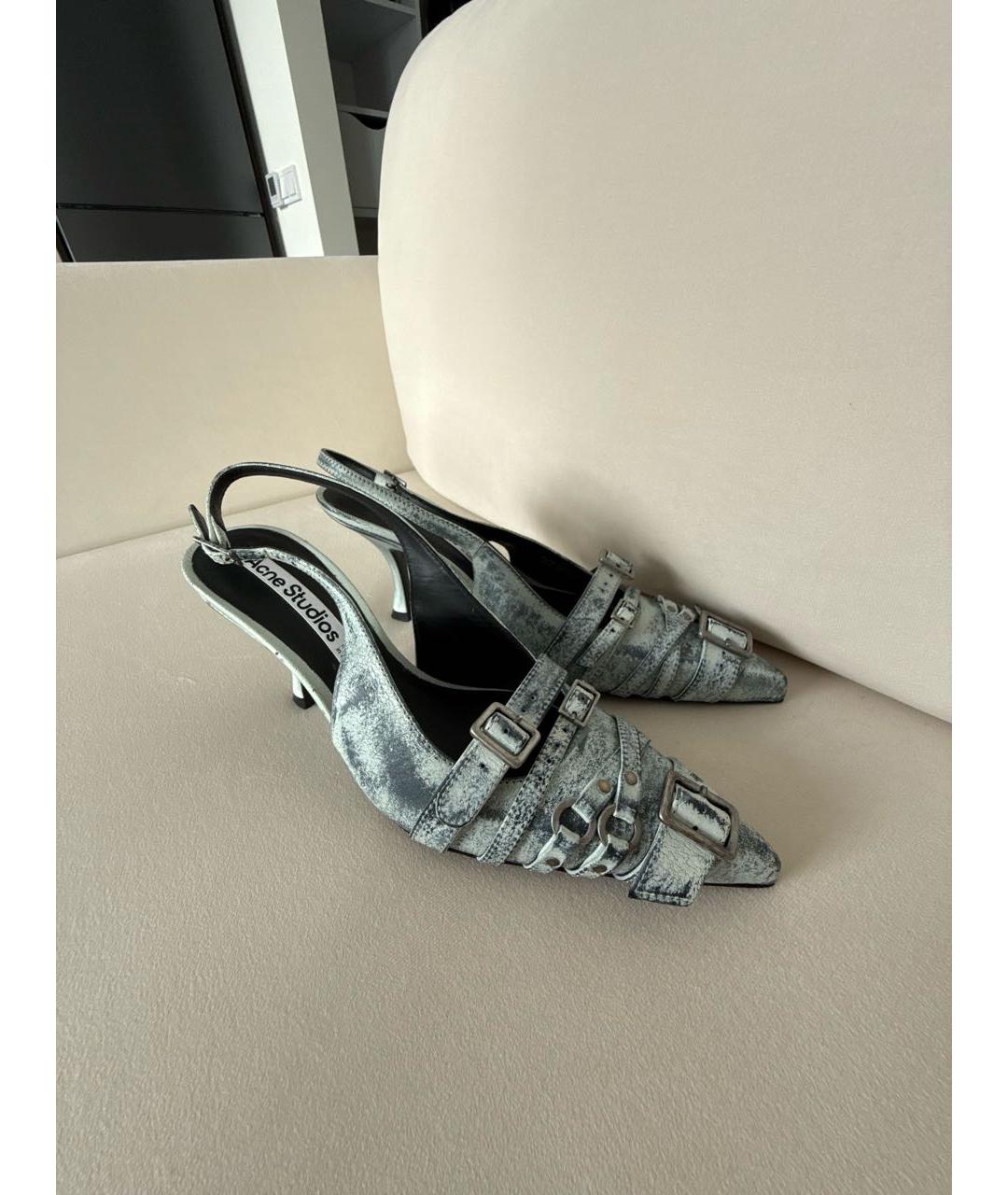 ACNE STUDIOS Голубые туфли, фото 6