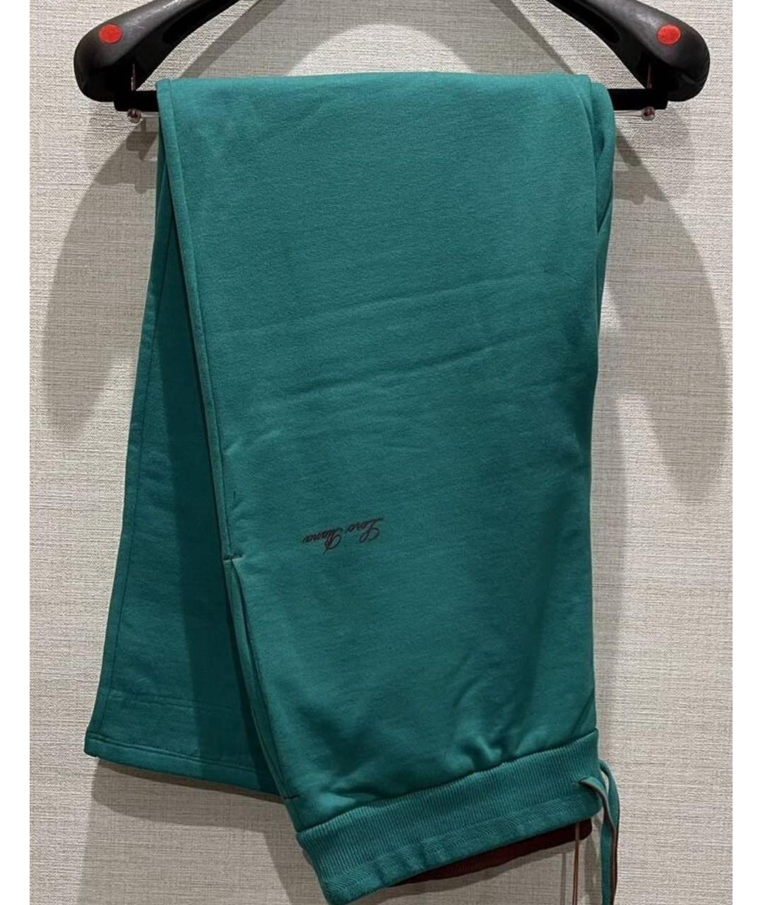 LORO PIANA Зеленый хлопковый спортивный костюм, фото 4