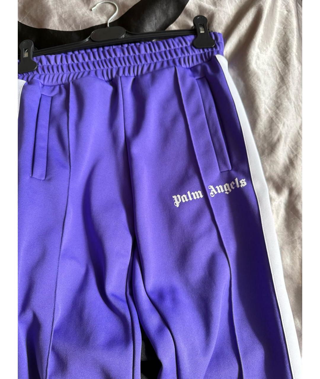 PALM ANGELS Фиолетовые полиэстеровые повседневные брюки, фото 3