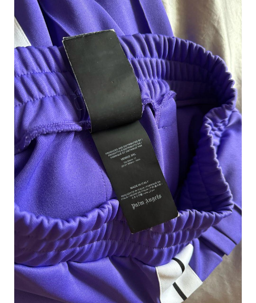 PALM ANGELS Фиолетовые полиэстеровые повседневные брюки, фото 8