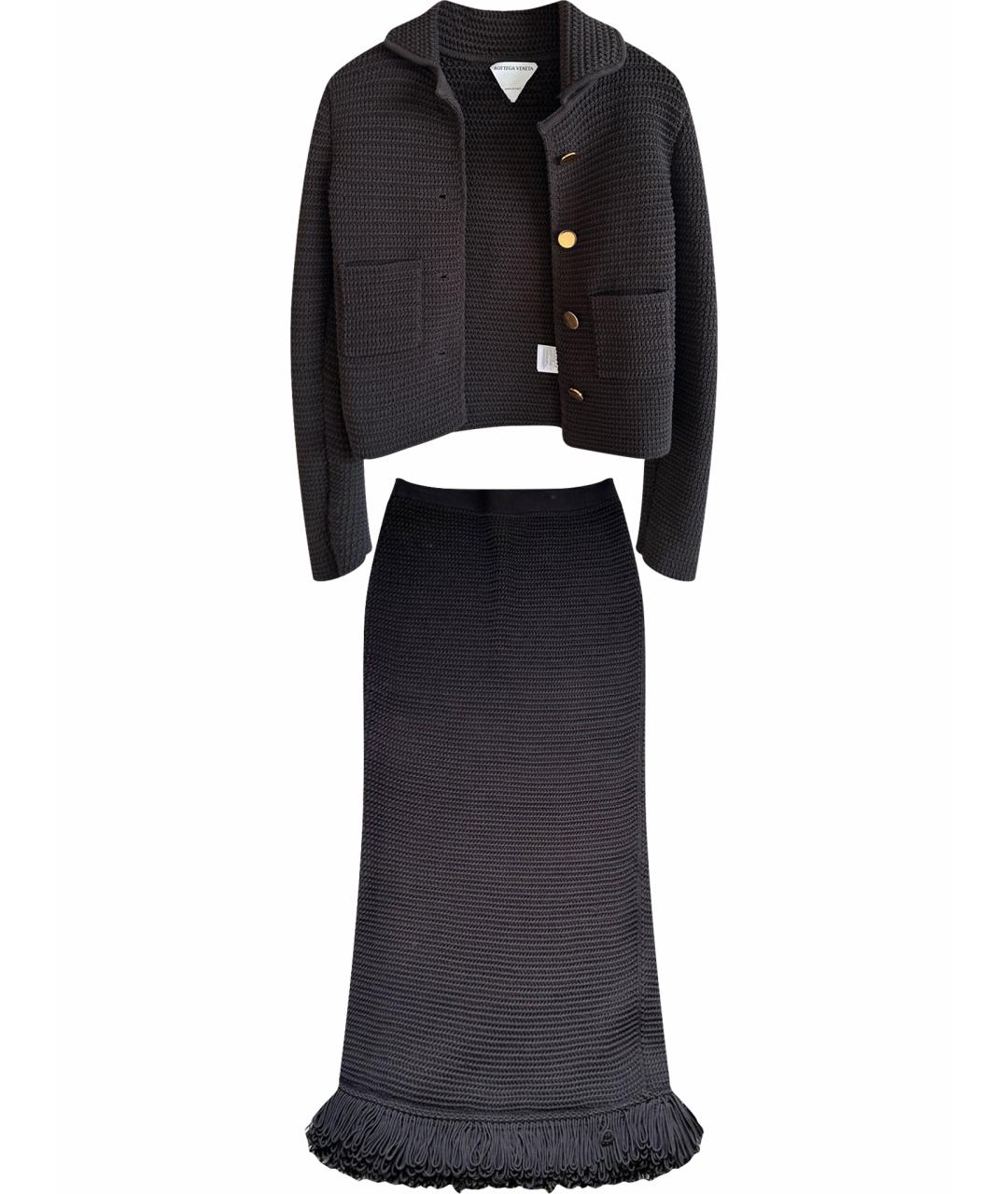 BOTTEGA VENETA Коричневый хлопковый костюм с юбками, фото 1