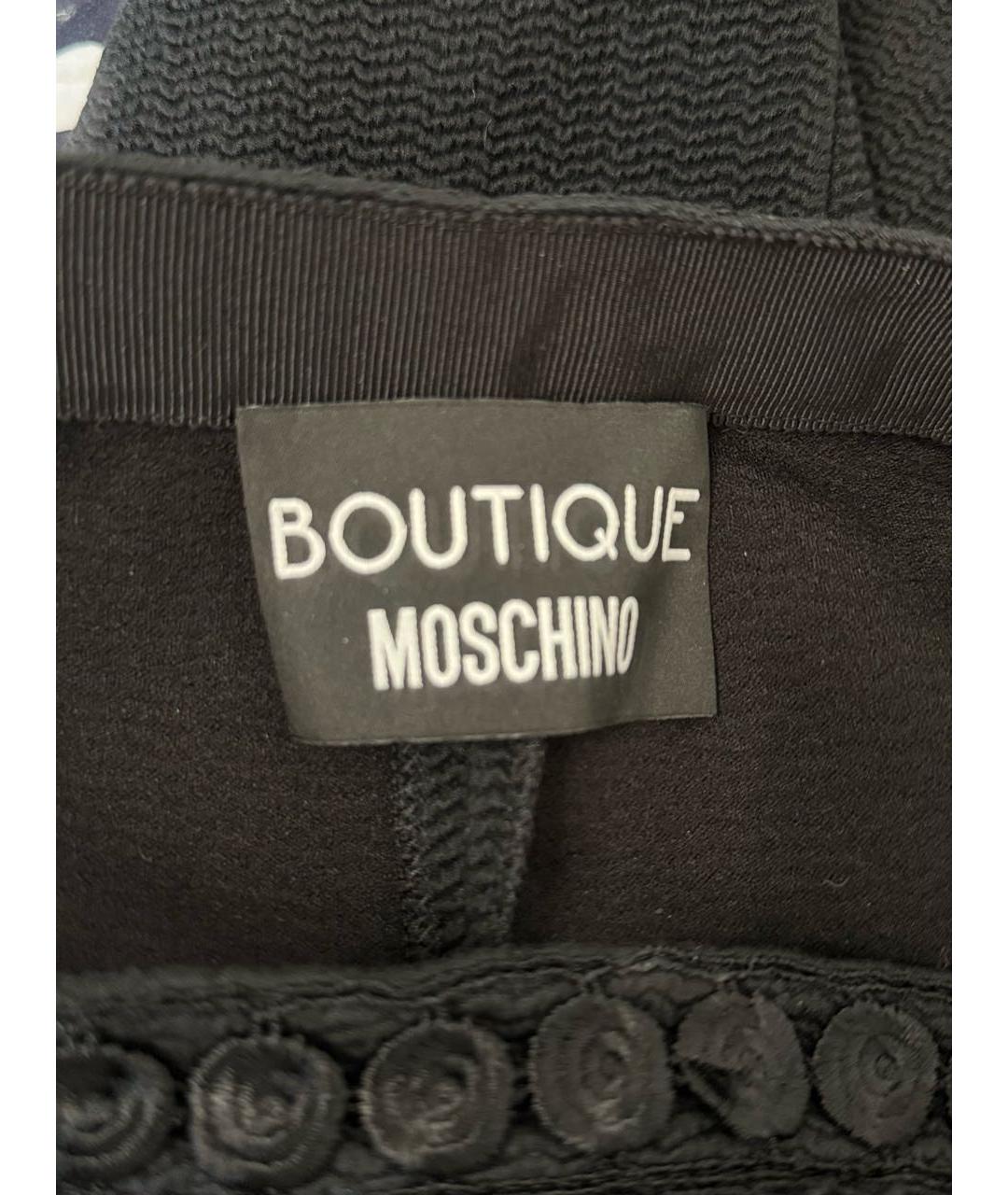 MOSCHINO Черная вискозная юбка миди, фото 6
