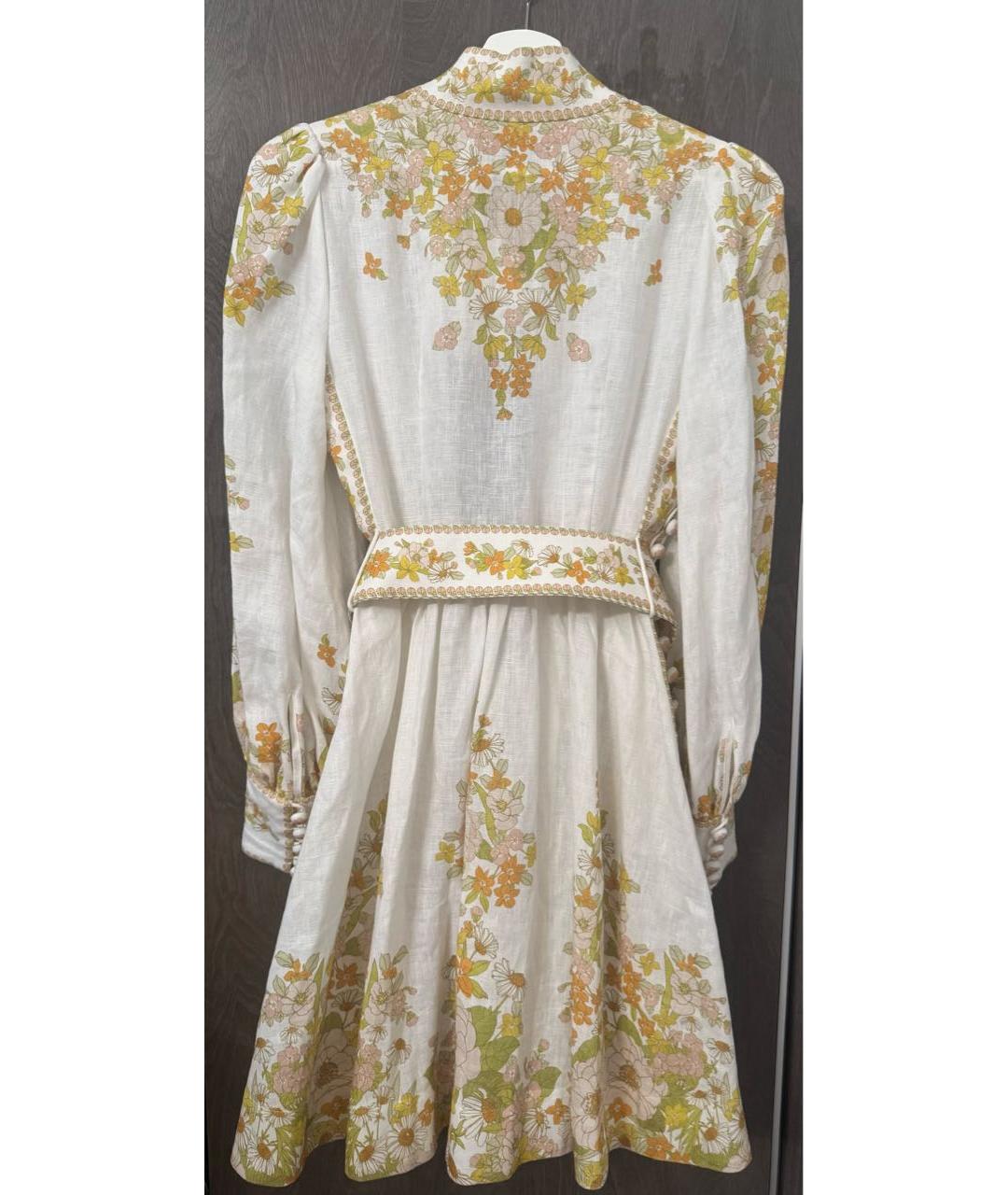 ZIMMERMANN Белое хлопковое коктейльное платье, фото 2