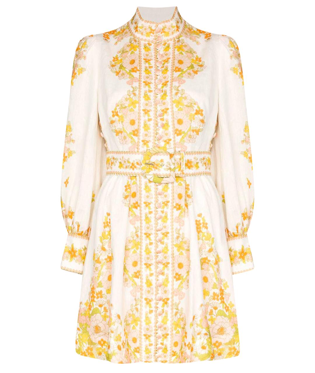 ZIMMERMANN Белое хлопковое коктейльное платье, фото 1
