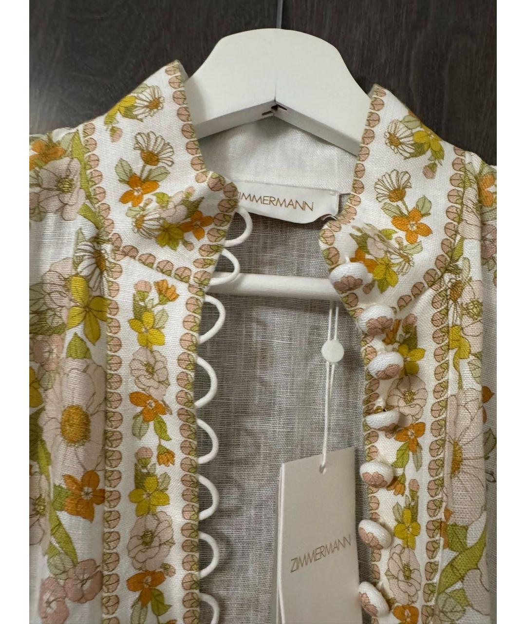 ZIMMERMANN Белое хлопковое коктейльное платье, фото 3