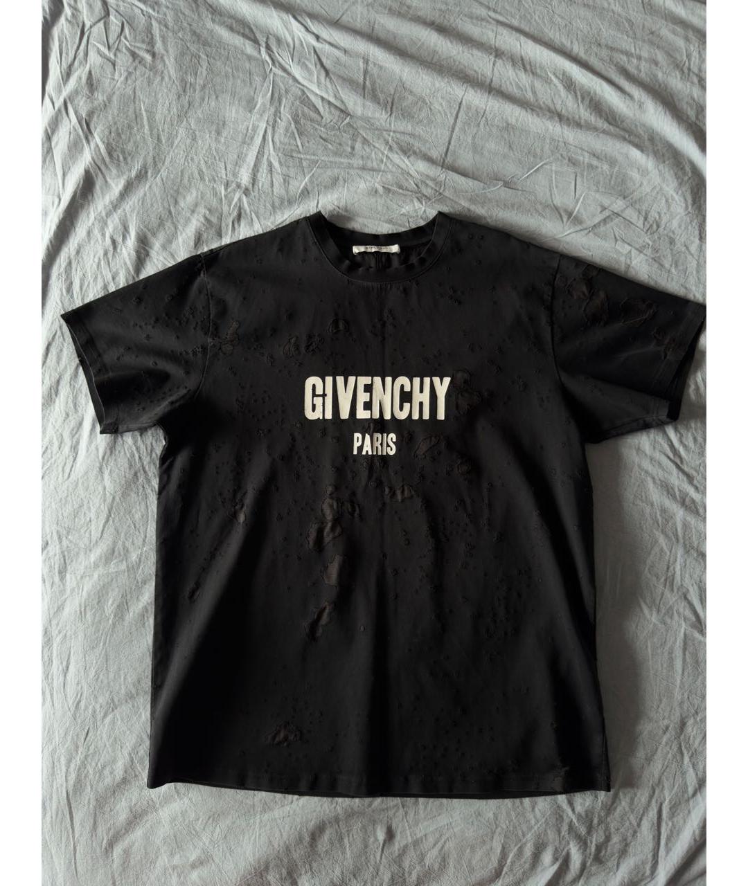 GIVENCHY Черная хлопко-полиэстеровая футболка, фото 9