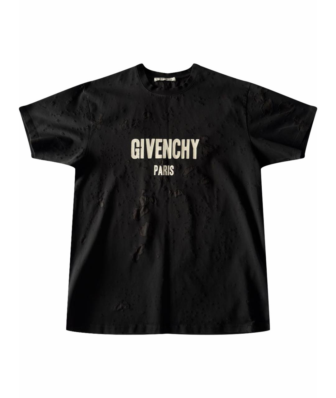 GIVENCHY Черная хлопко-полиэстеровая футболка, фото 1