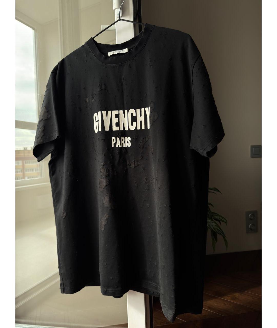 GIVENCHY Черная хлопко-полиэстеровая футболка, фото 8