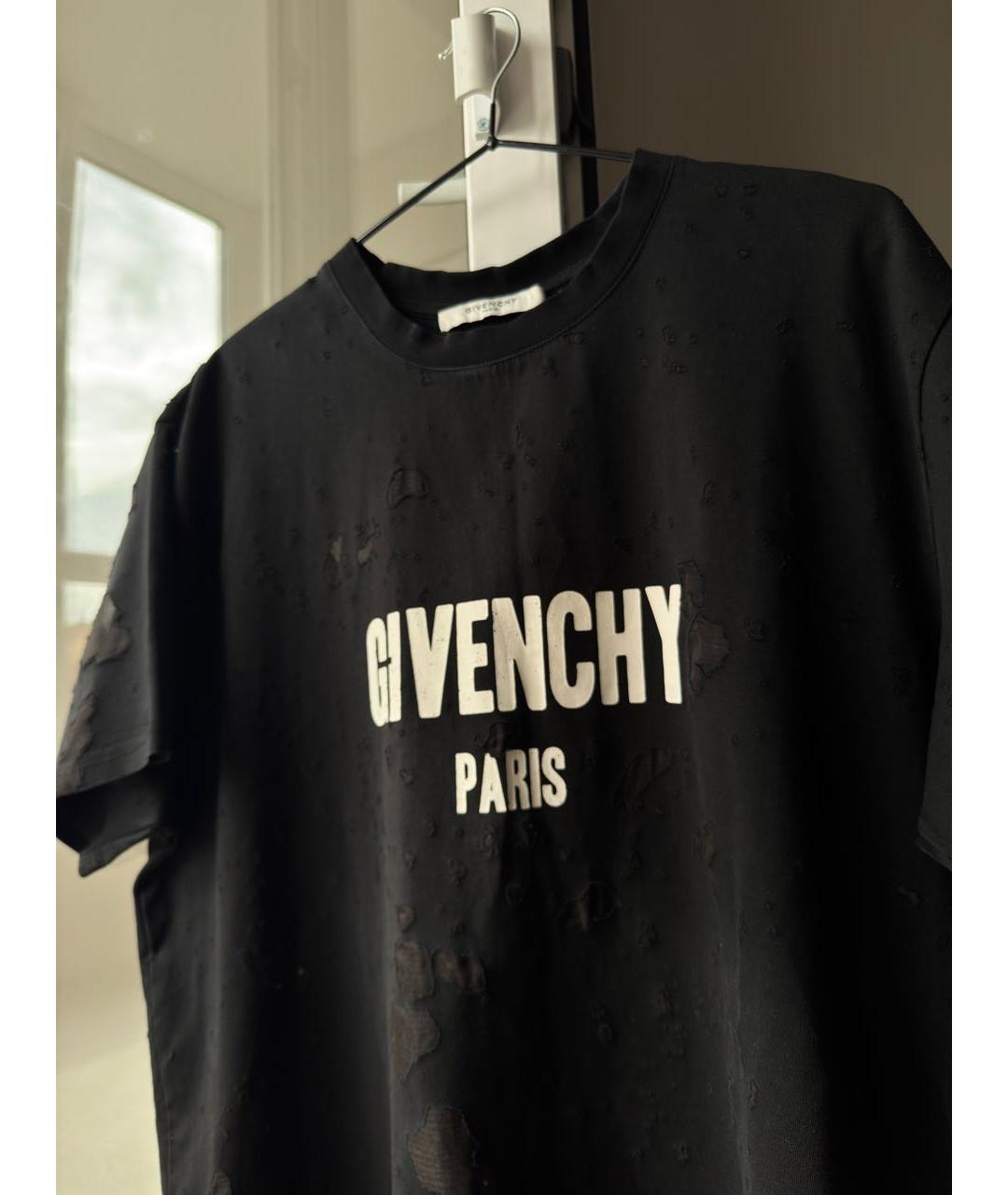 GIVENCHY Черная хлопко-полиэстеровая футболка, фото 5