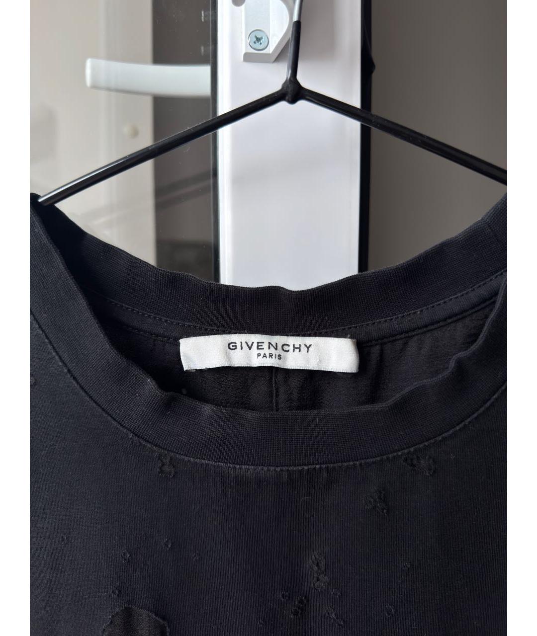 GIVENCHY Черная хлопко-полиэстеровая футболка, фото 3