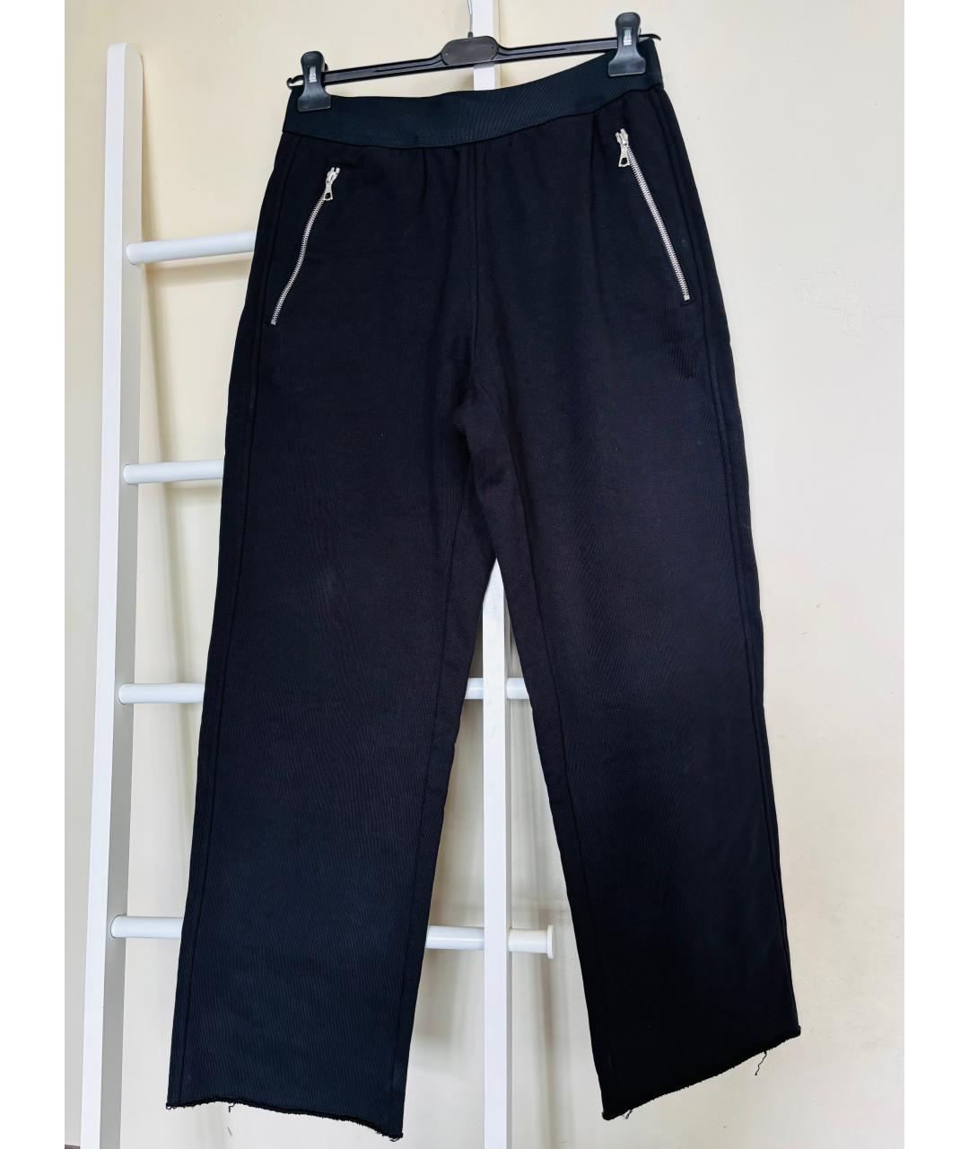 DRIES VAN NOTEN Черные хлопковые повседневные брюки, фото 5