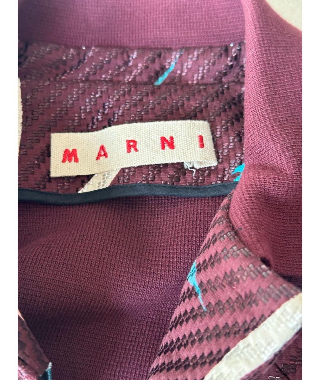 MARNI Бордовая хлопковая куртка, фото 4