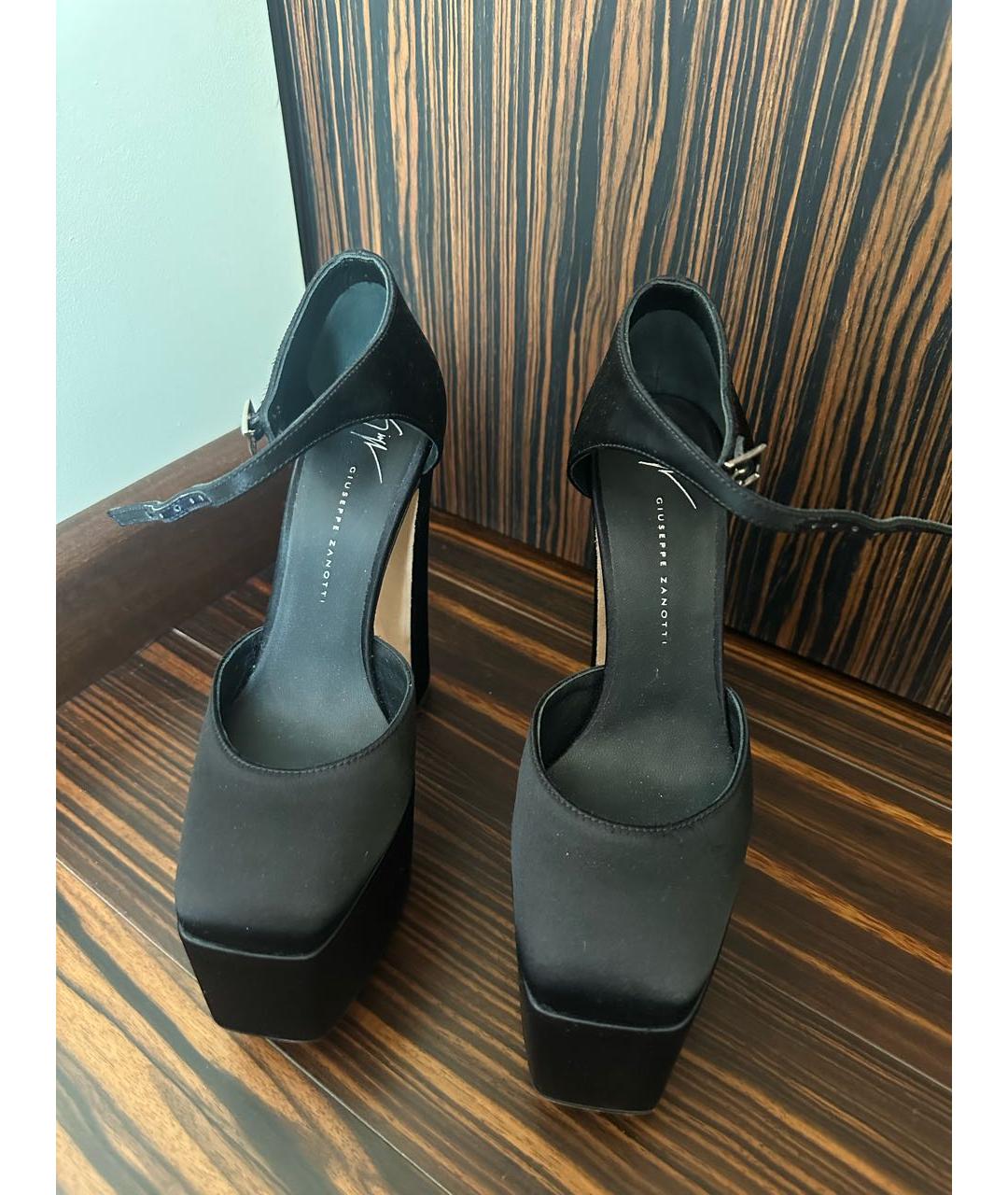 GIUSEPPE ZANOTTI DESIGN Черные текстильные туфли, фото 4
