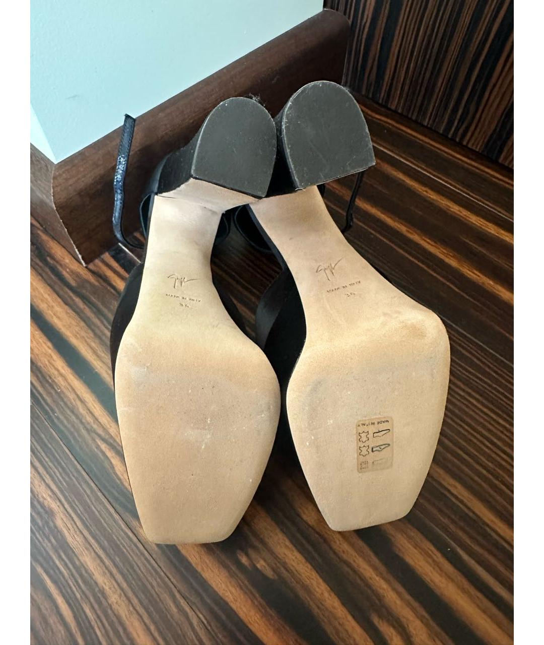 GIUSEPPE ZANOTTI DESIGN Черные текстильные туфли, фото 3