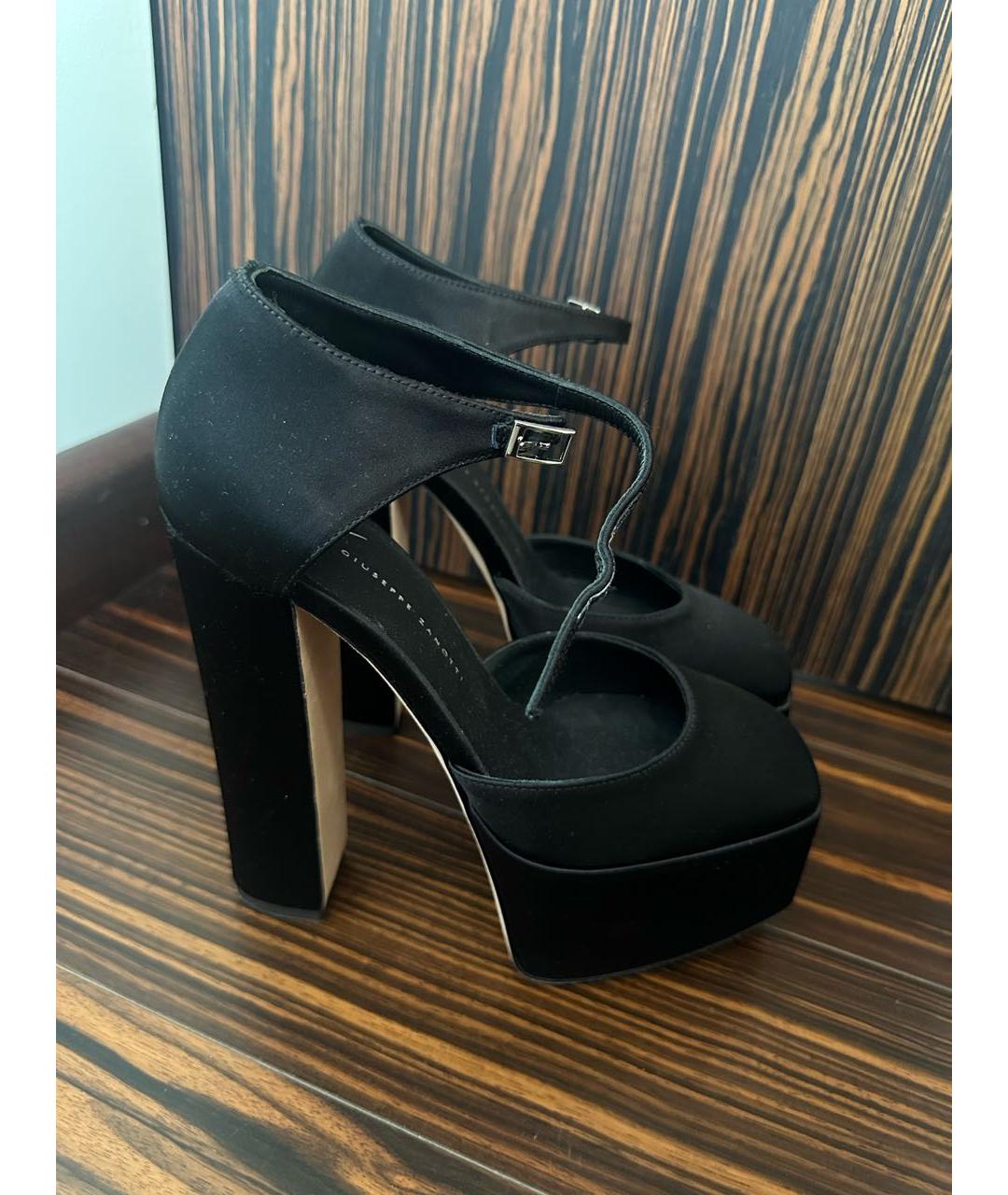 GIUSEPPE ZANOTTI DESIGN Черные текстильные туфли, фото 5