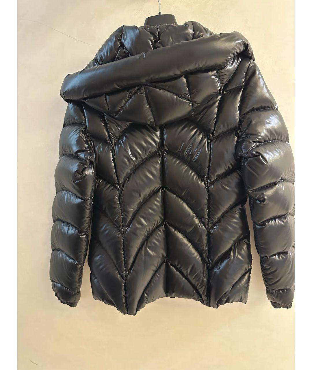 MONCLER Черный полиэстеровый пуховик, фото 3