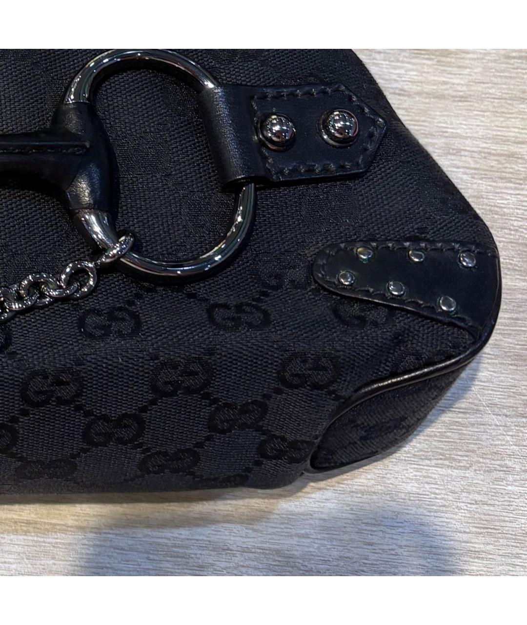 GUCCI Черная тканевая сумка через плечо, фото 6