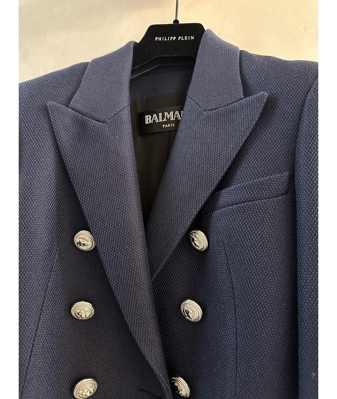 BALMAIN Синий жакет/пиджак, фото 4