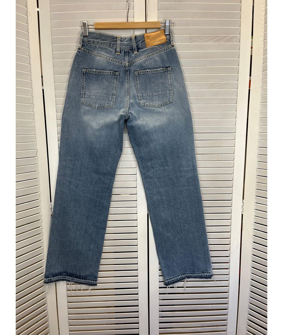 GOLDEN GOOSE DELUXE BRAND Синие хлопковые прямые джинсы, фото 6