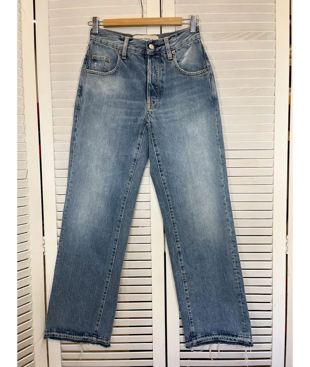GOLDEN GOOSE DELUXE BRAND Синие хлопковые прямые джинсы, фото 9