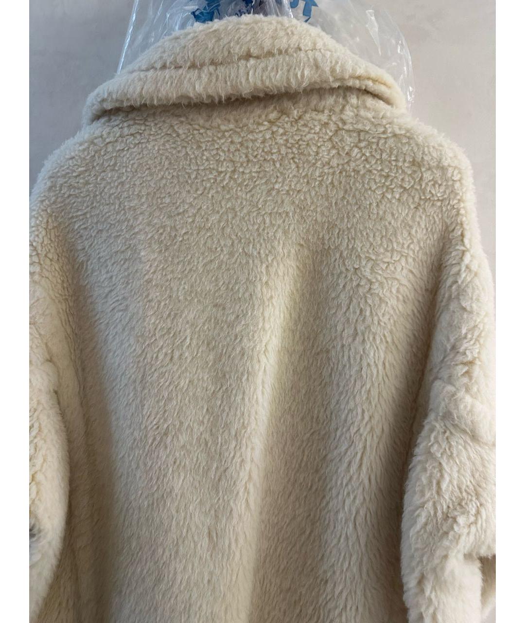 MAX MARA Белая шерстяная шуба, фото 4