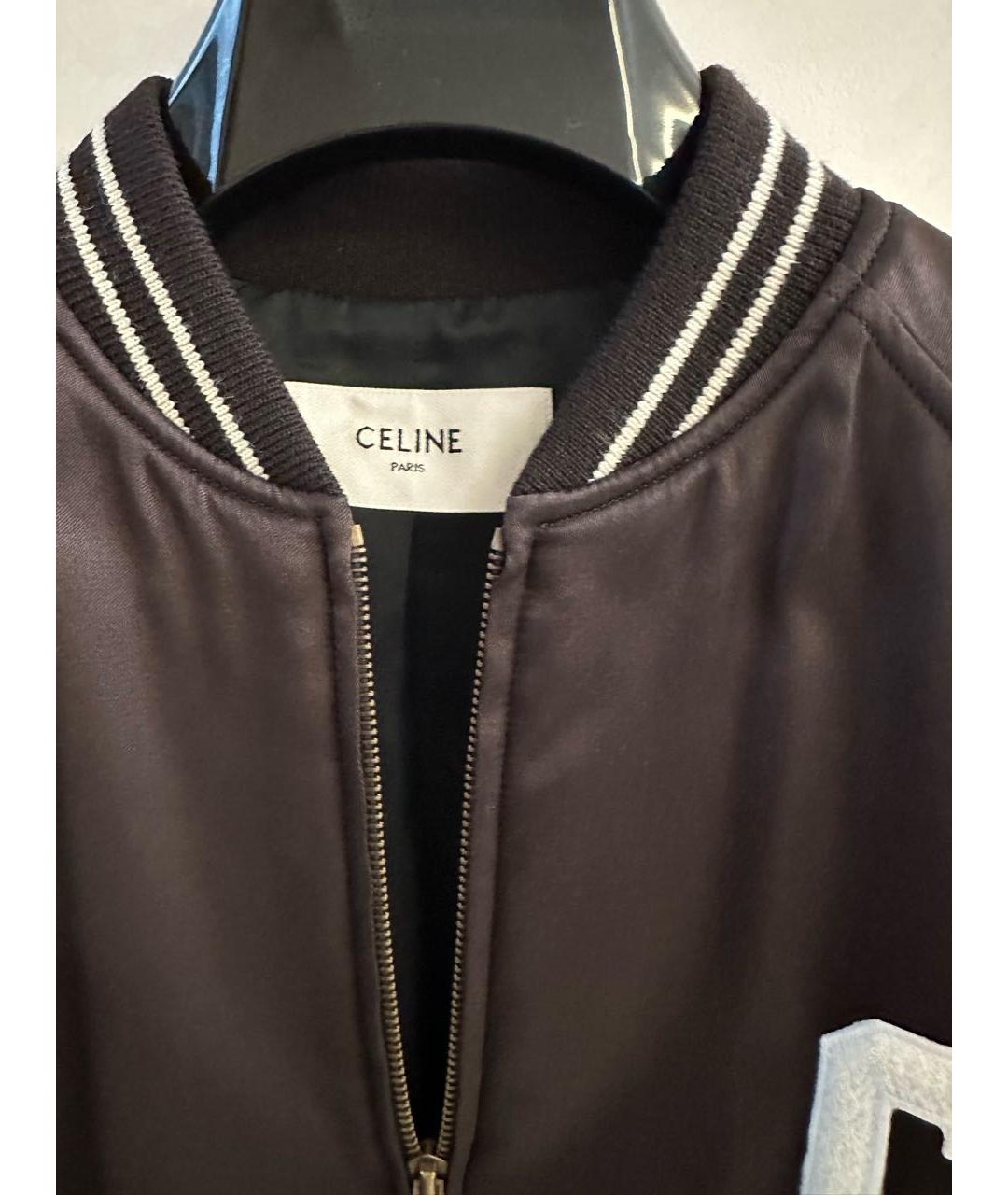 CELINE Коричневая атласная куртка, фото 3