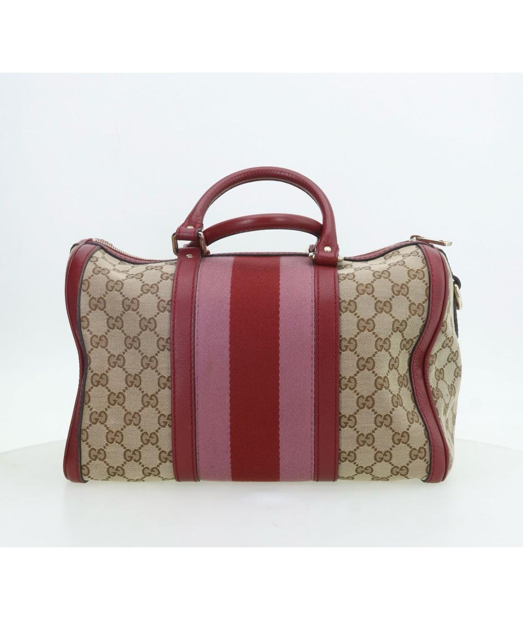 GUCCI Бордовая дорожная/спортивная сумка, фото 2