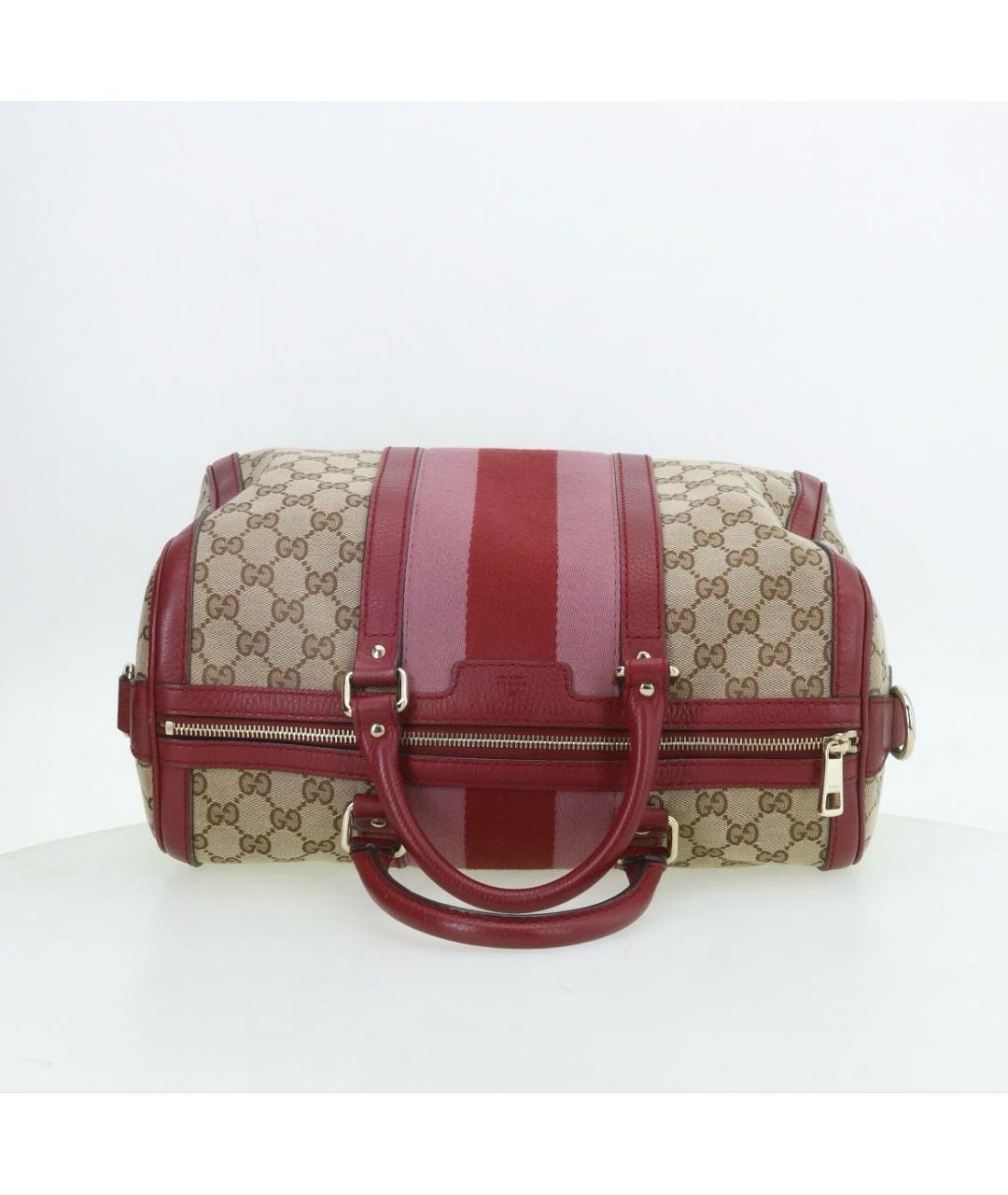 GUCCI Бордовая дорожная/спортивная сумка, фото 6