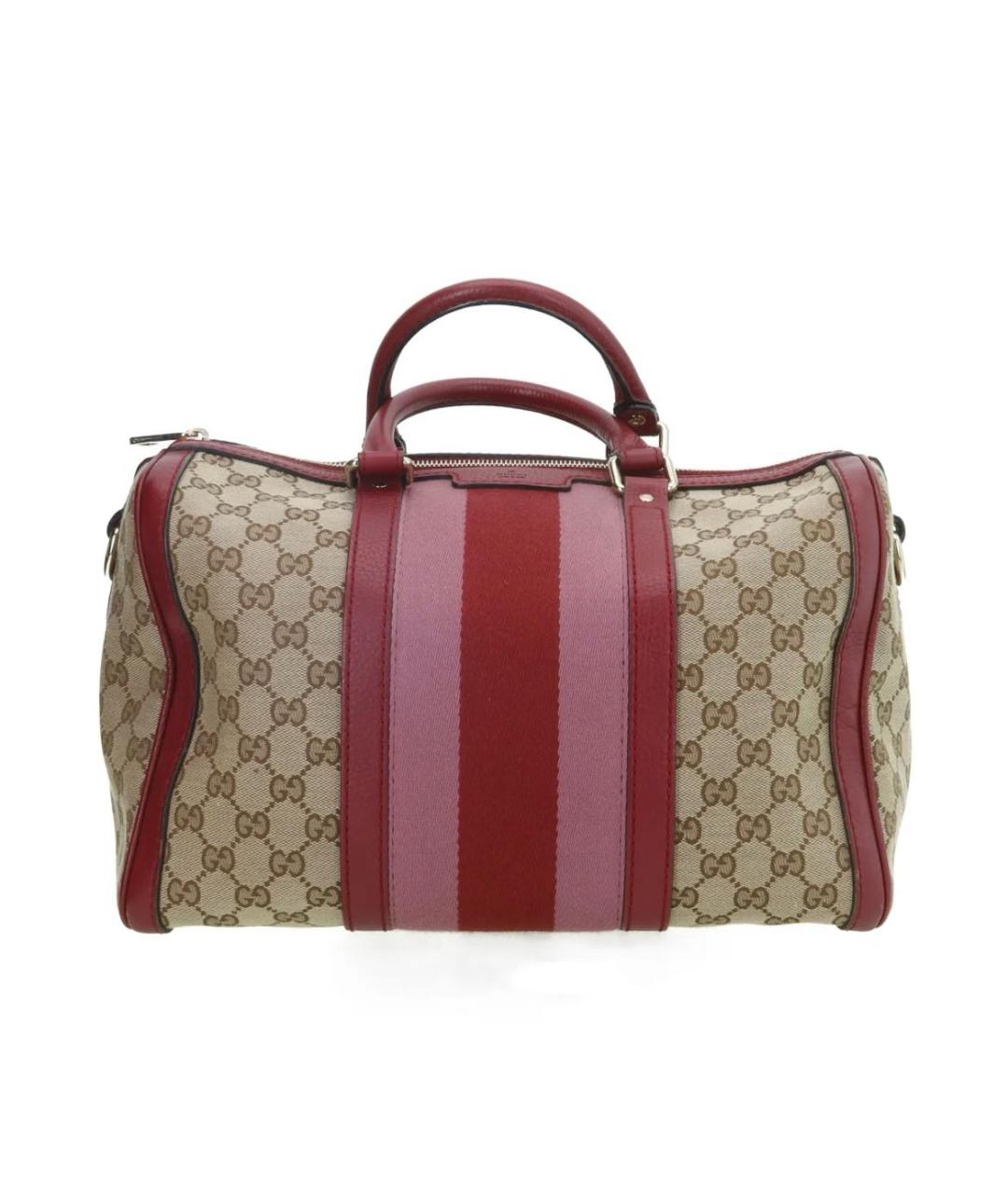 GUCCI Бордовая дорожная/спортивная сумка, фото 1