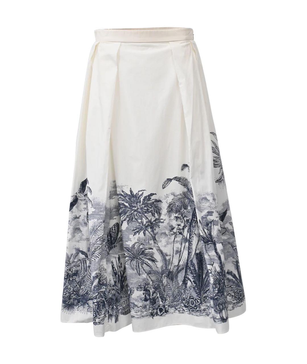 CHRISTIAN DIOR Белая хлопковая юбка миди, фото 1