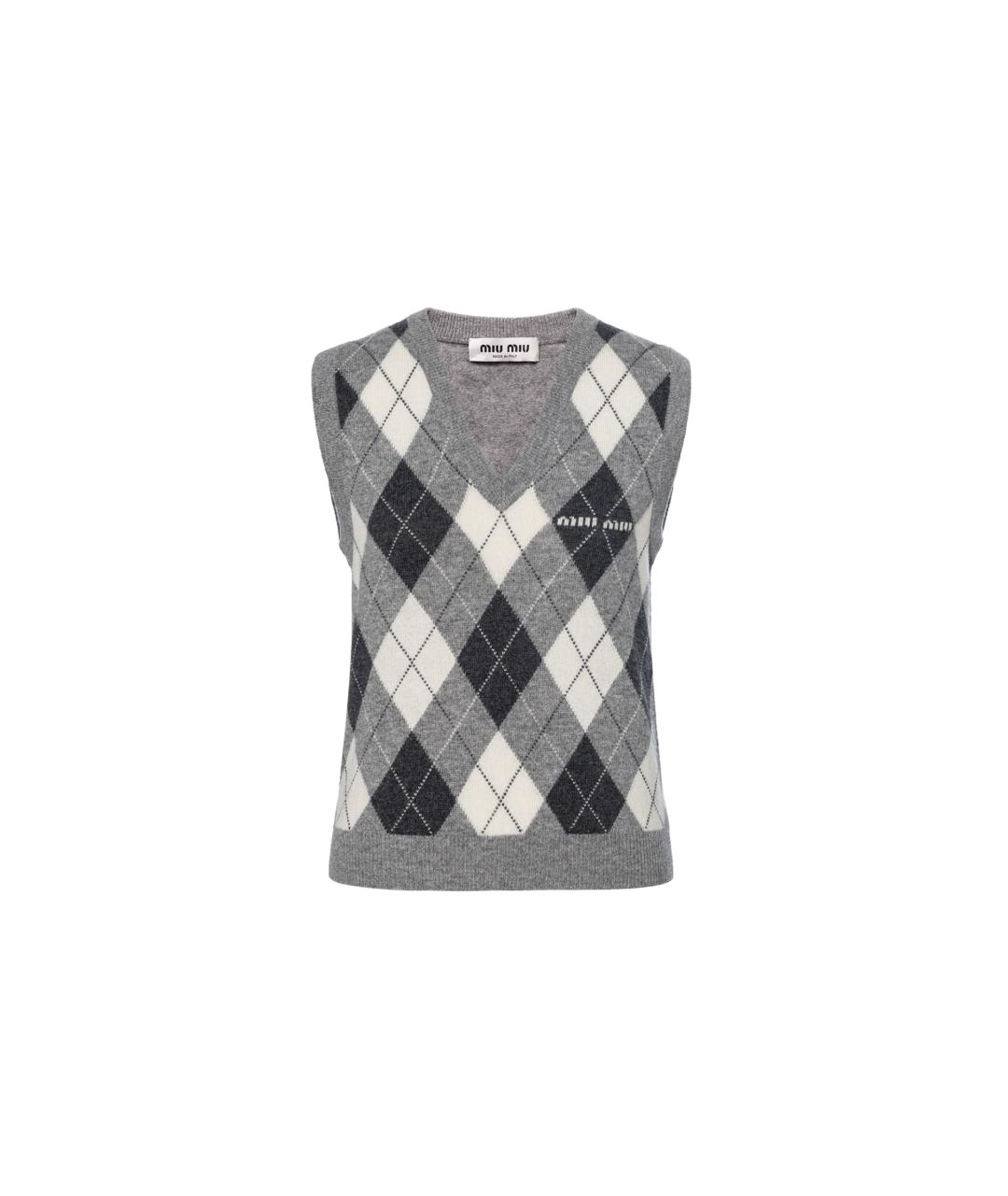MIU MIU Серая жилетка, фото 1