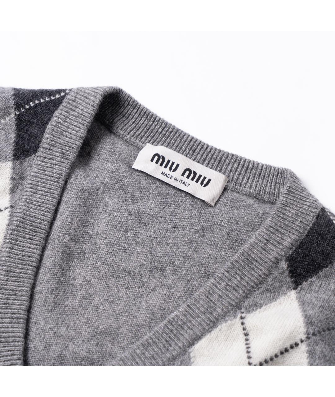MIU MIU Серая жилетка, фото 7