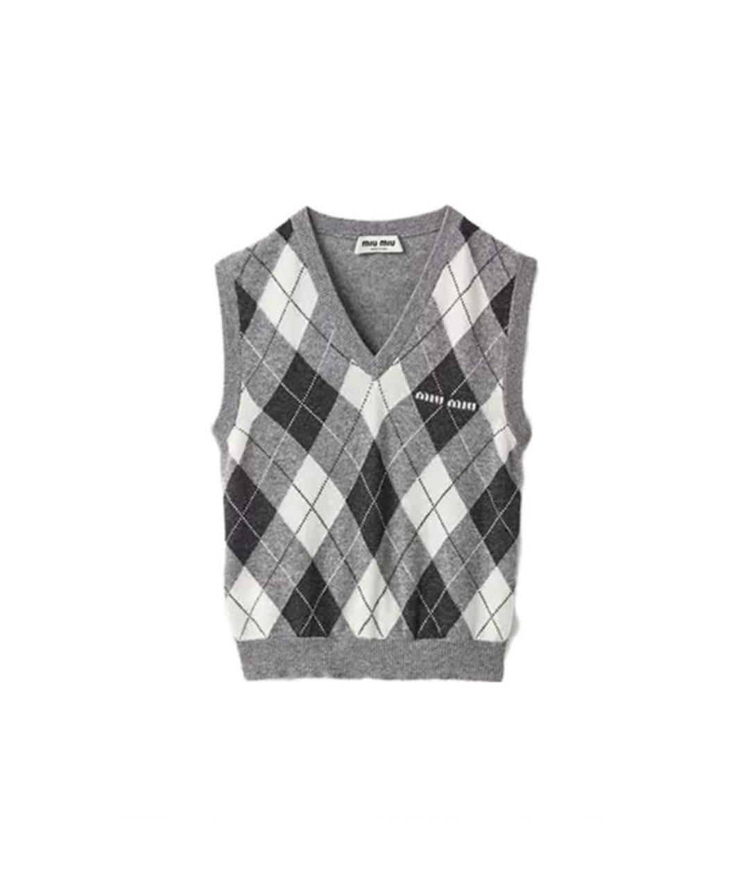 MIU MIU Серая жилетка, фото 3