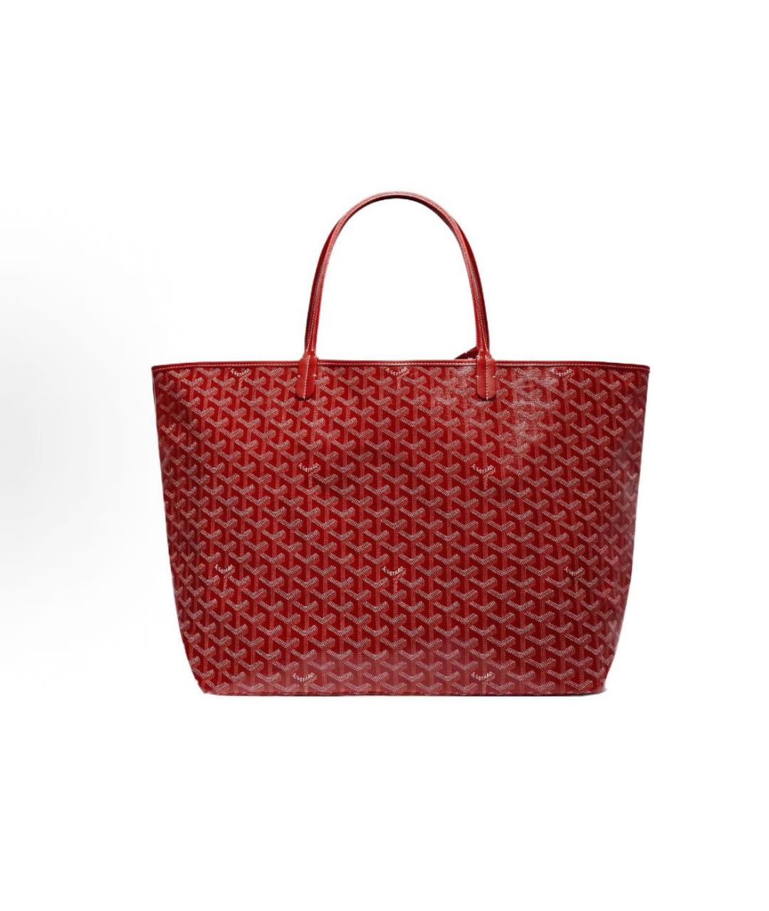 GOYARD Красная кожаная сумка тоут, фото 2
