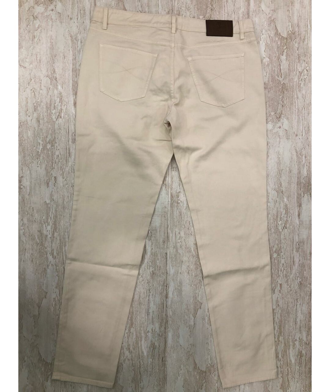 BRUNELLO CUCINELLI Бежевые хлопко-эластановые джинсы скинни, фото 2