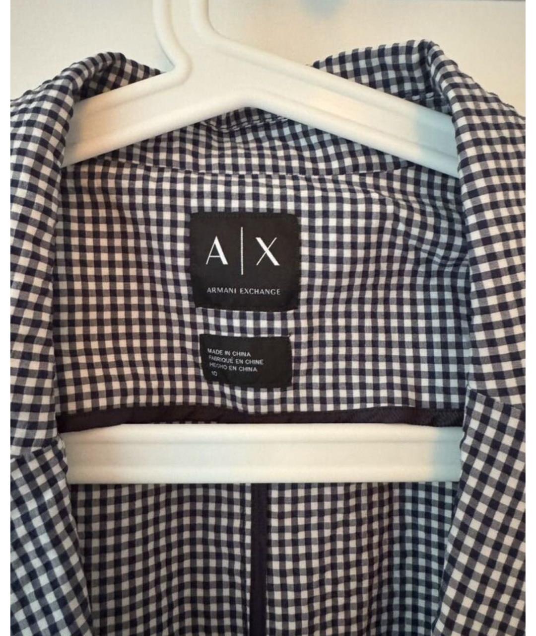 ARMANI EXCHANGE Темно-синий полиэстеровый жакет/пиджак, фото 3
