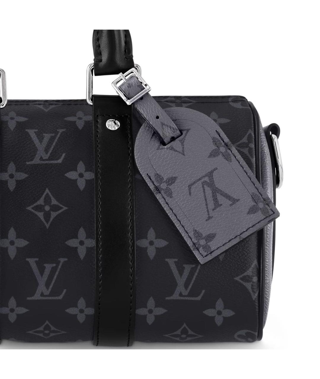 LOUIS VUITTON Черная кожаная сумка на плечо, фото 2