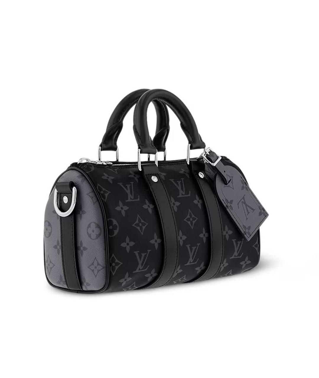 LOUIS VUITTON Черная кожаная сумка на плечо, фото 3