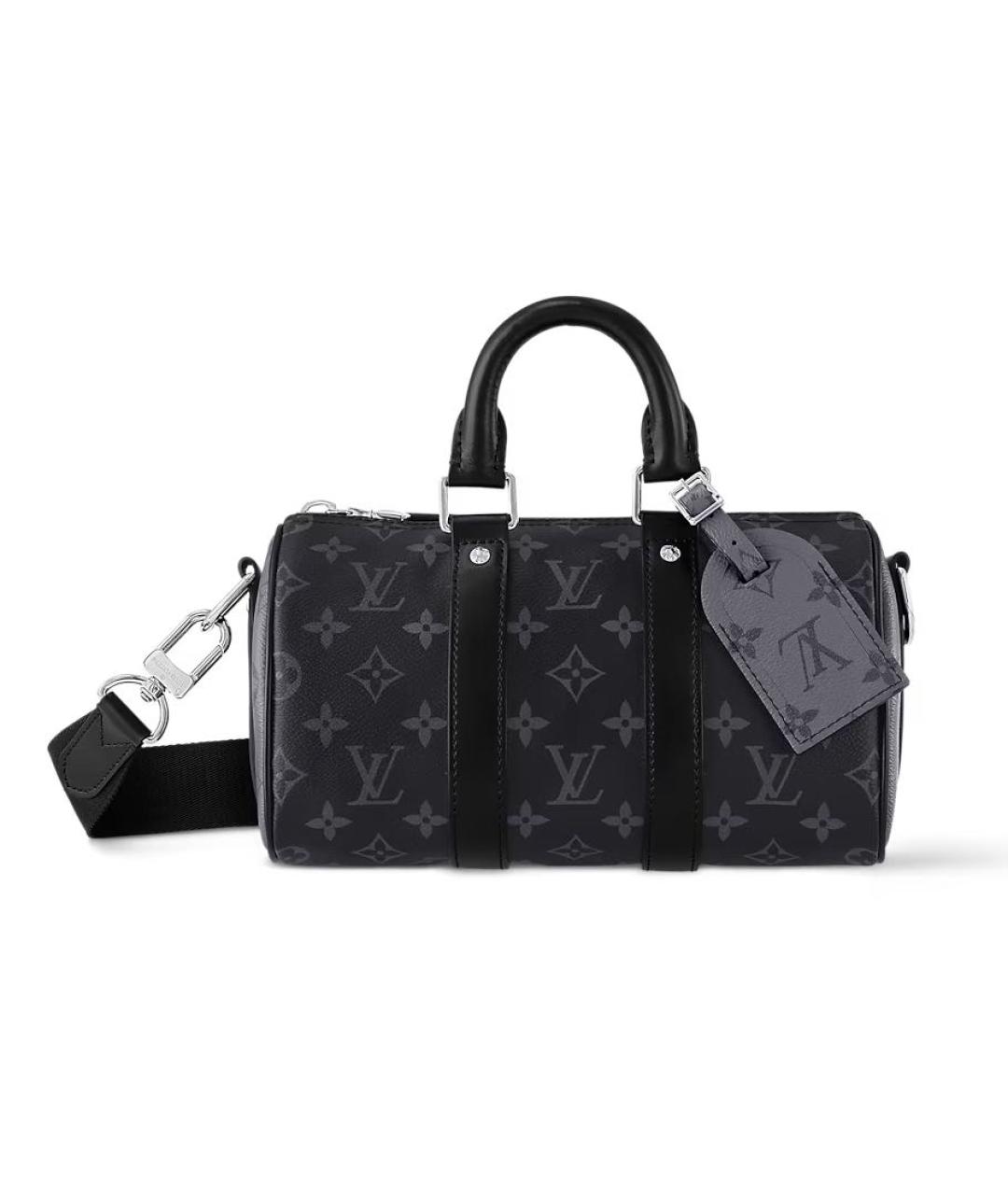 LOUIS VUITTON Черная кожаная сумка на плечо, фото 1