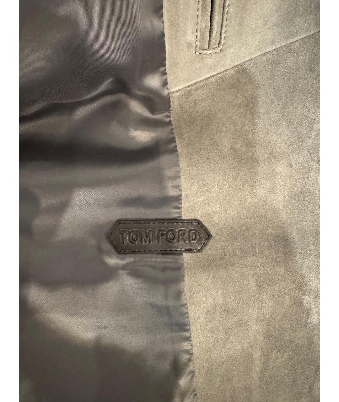 TOM FORD Серая замшевая куртка, фото 8