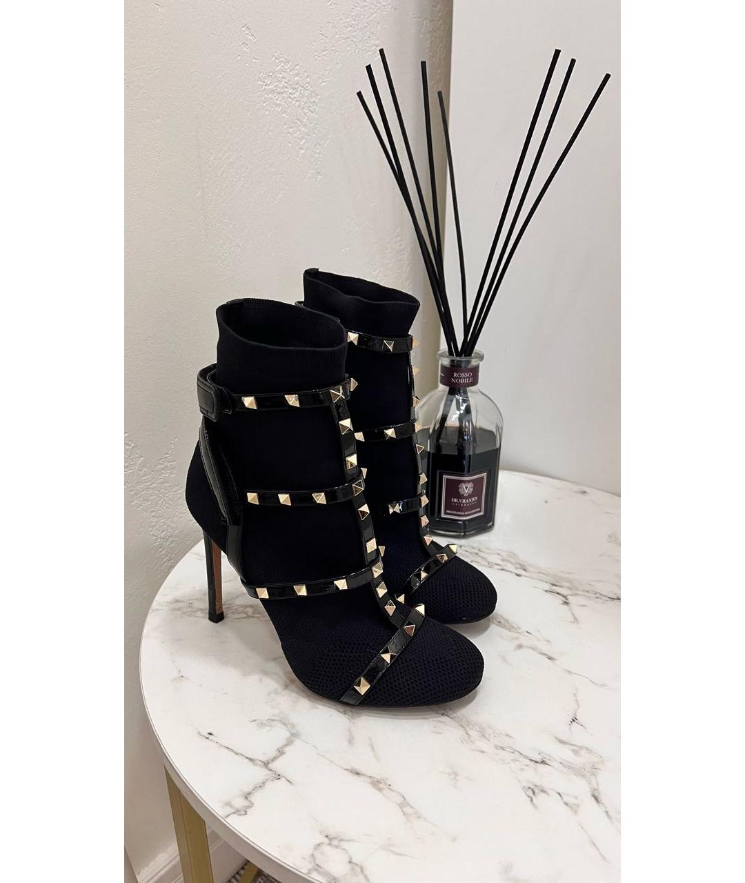 VALENTINO Черные текстильные ботильоны, фото 8