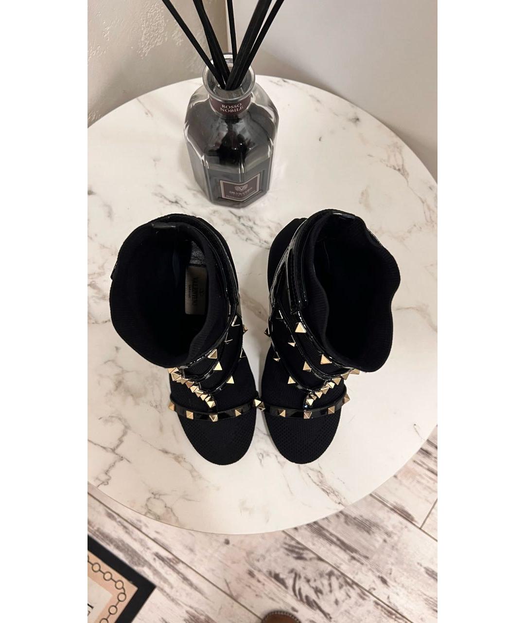 VALENTINO Черные текстильные ботильоны, фото 4
