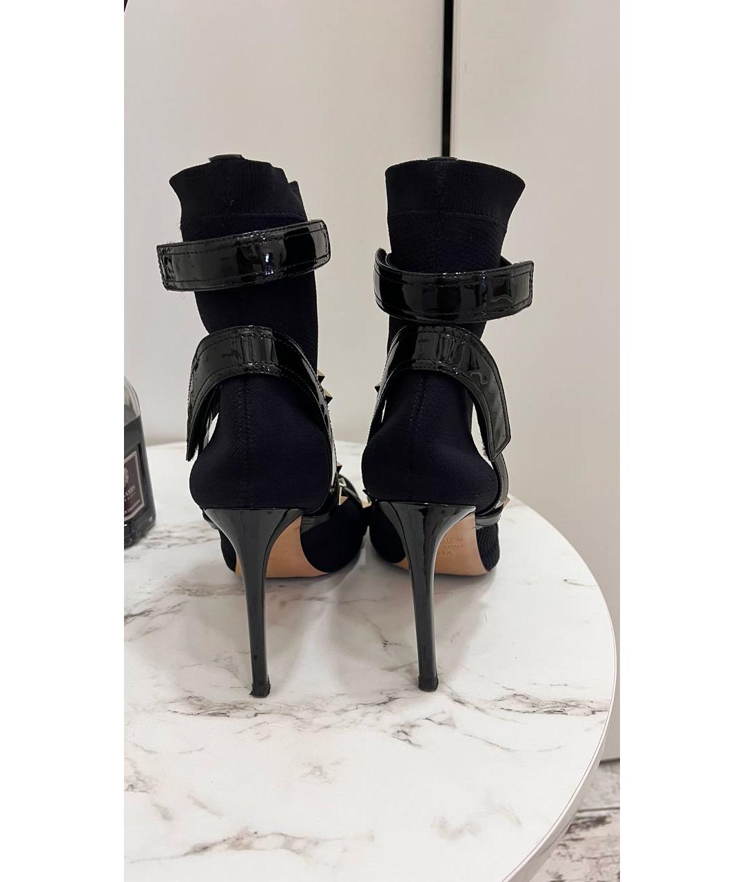 VALENTINO Черные текстильные ботильоны, фото 5
