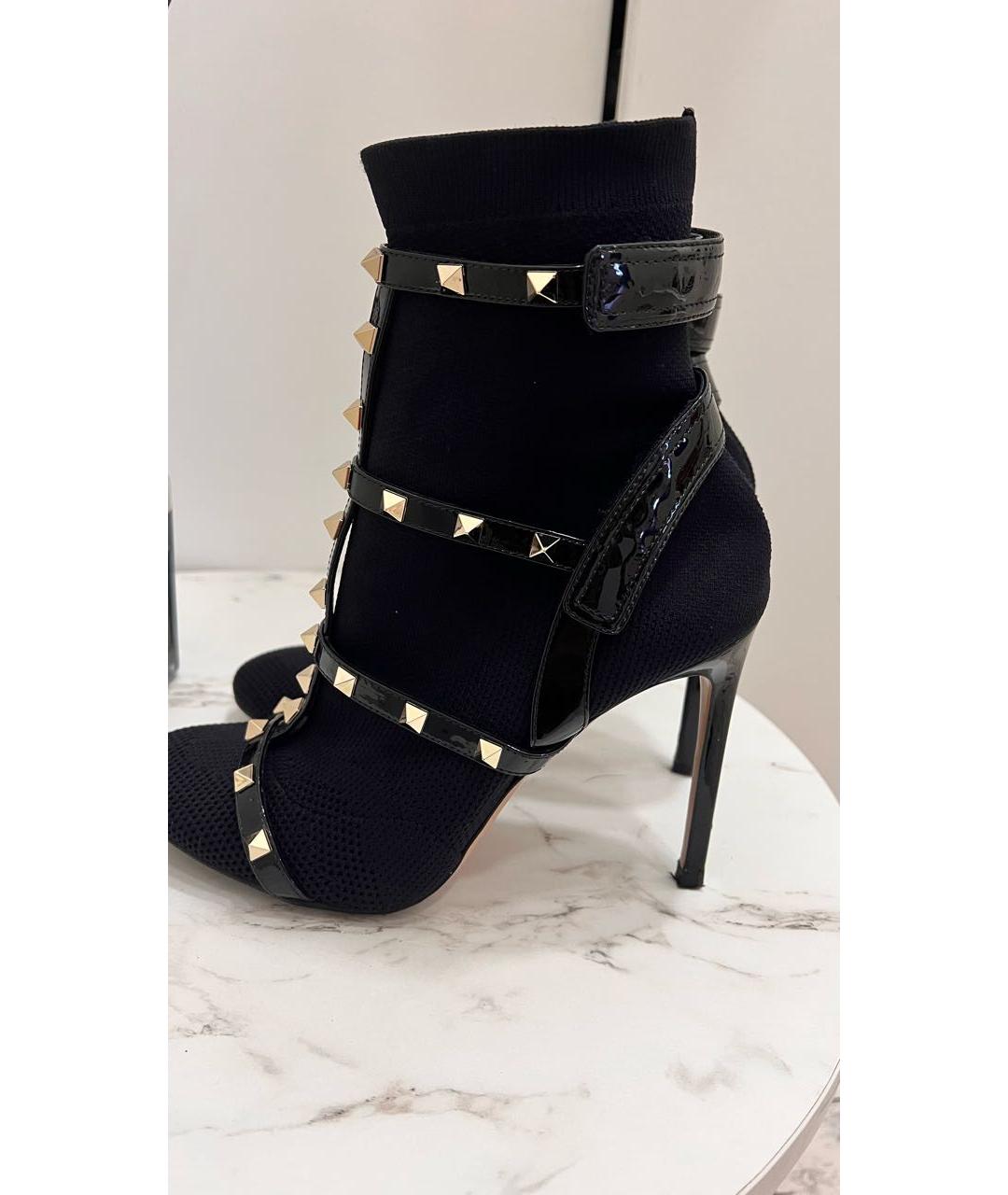 VALENTINO Черные текстильные ботильоны, фото 2