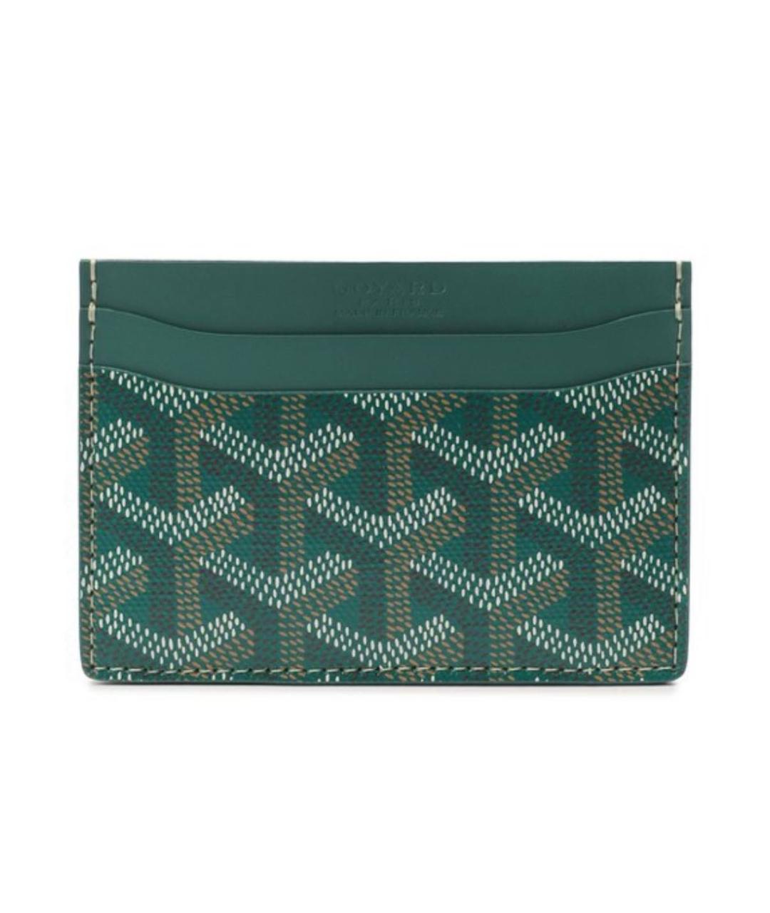 GOYARD Зеленый кожаный кардхолдер, фото 1