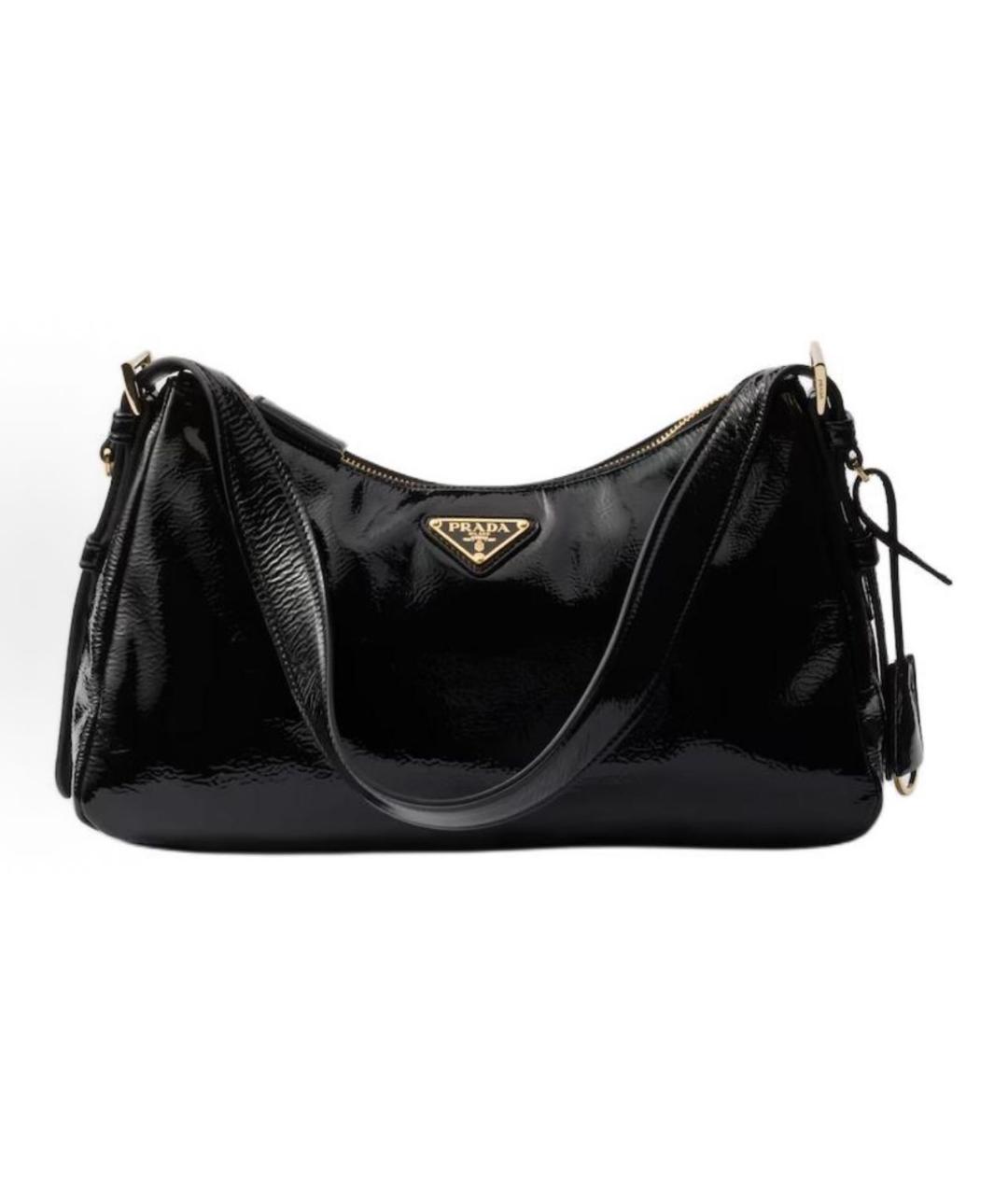 PRADA Черная кожаная сумка тоут, фото 1