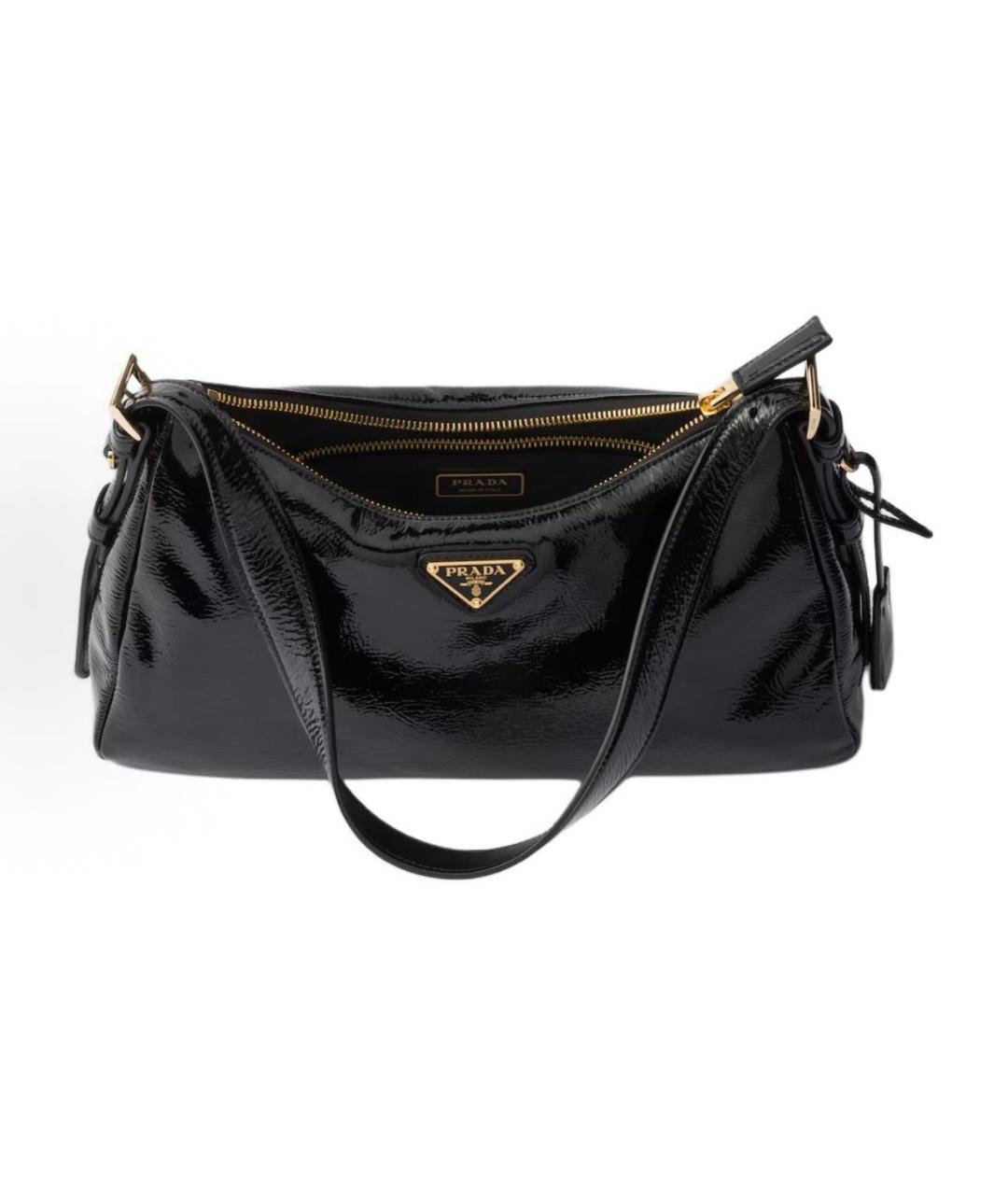 PRADA Черная кожаная сумка тоут, фото 2