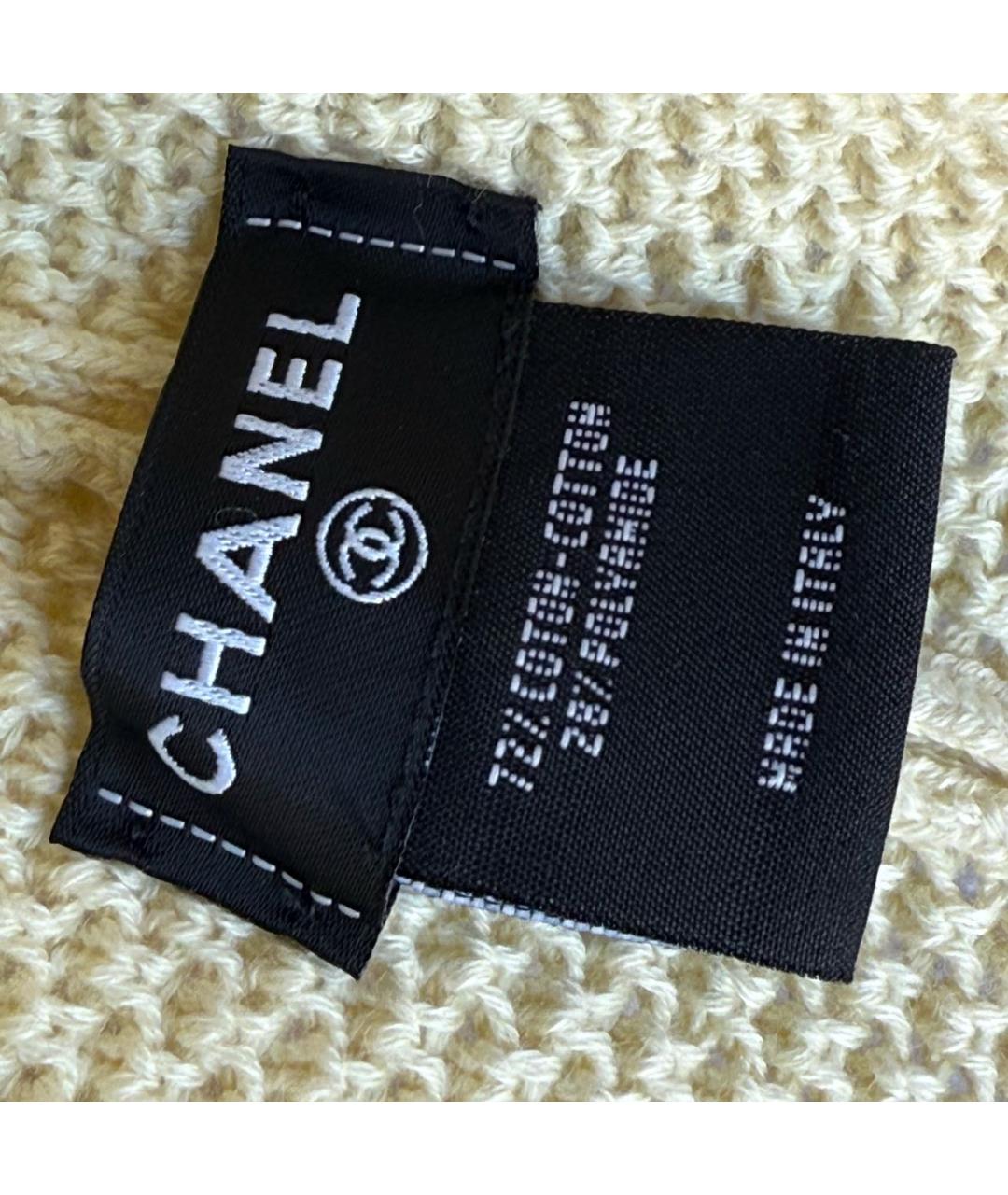 CHANEL Желтая хлопковая панама, фото 3