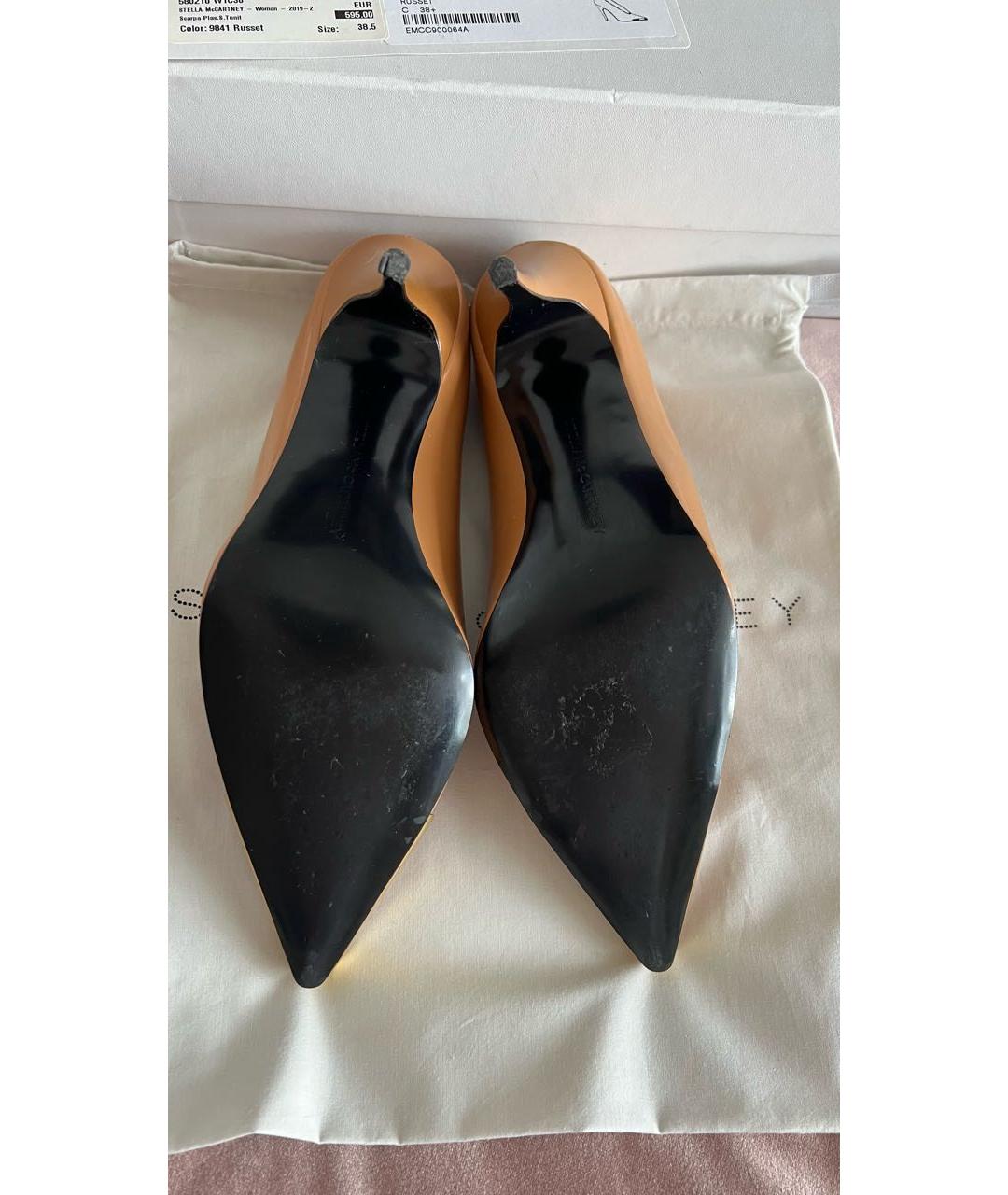 STELLA MCCARTNEY Коричневые туфли из лакированной кожи, фото 5