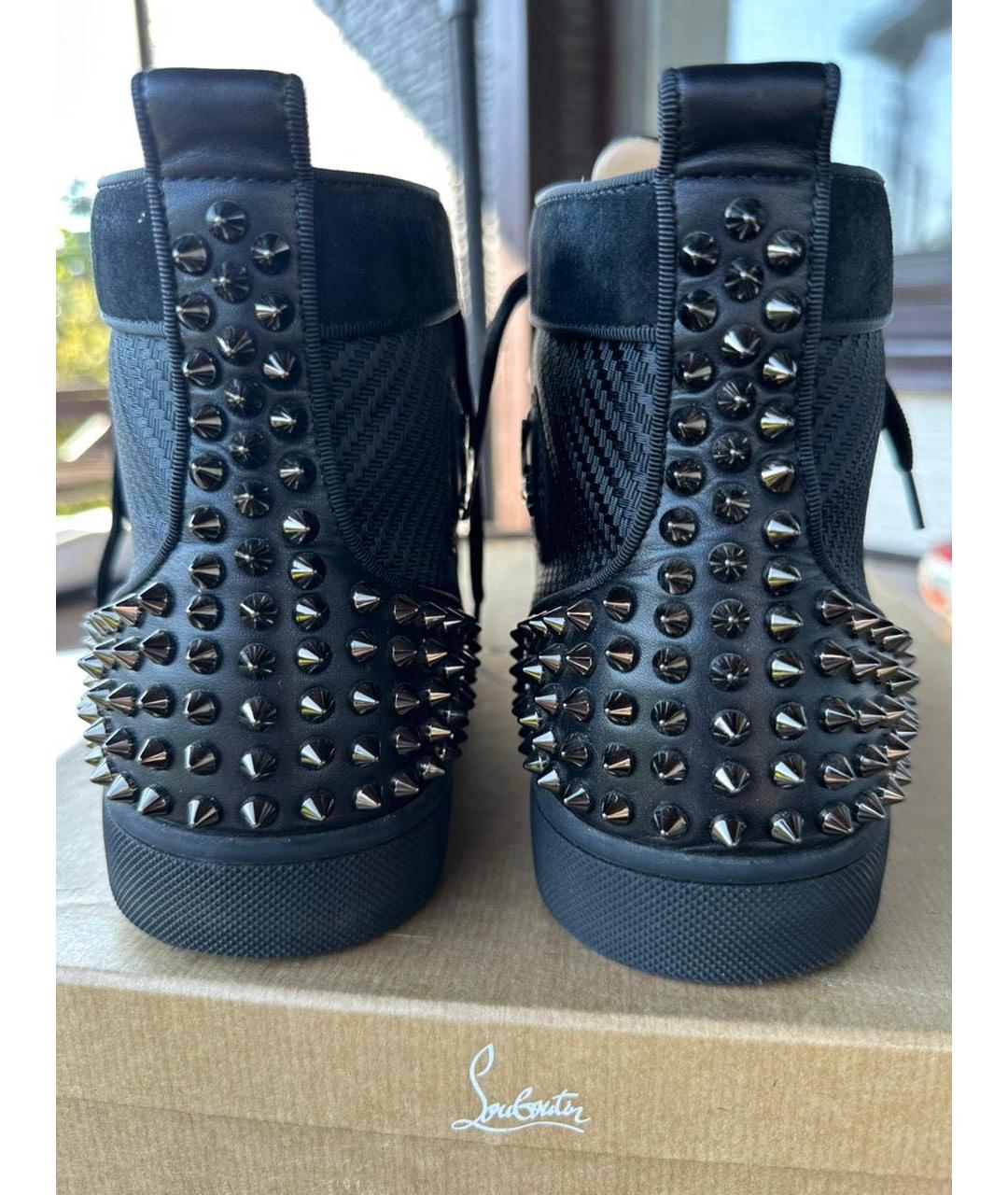 CHRISTIAN LOUBOUTIN Черные высокие кроссовки / кеды, фото 3